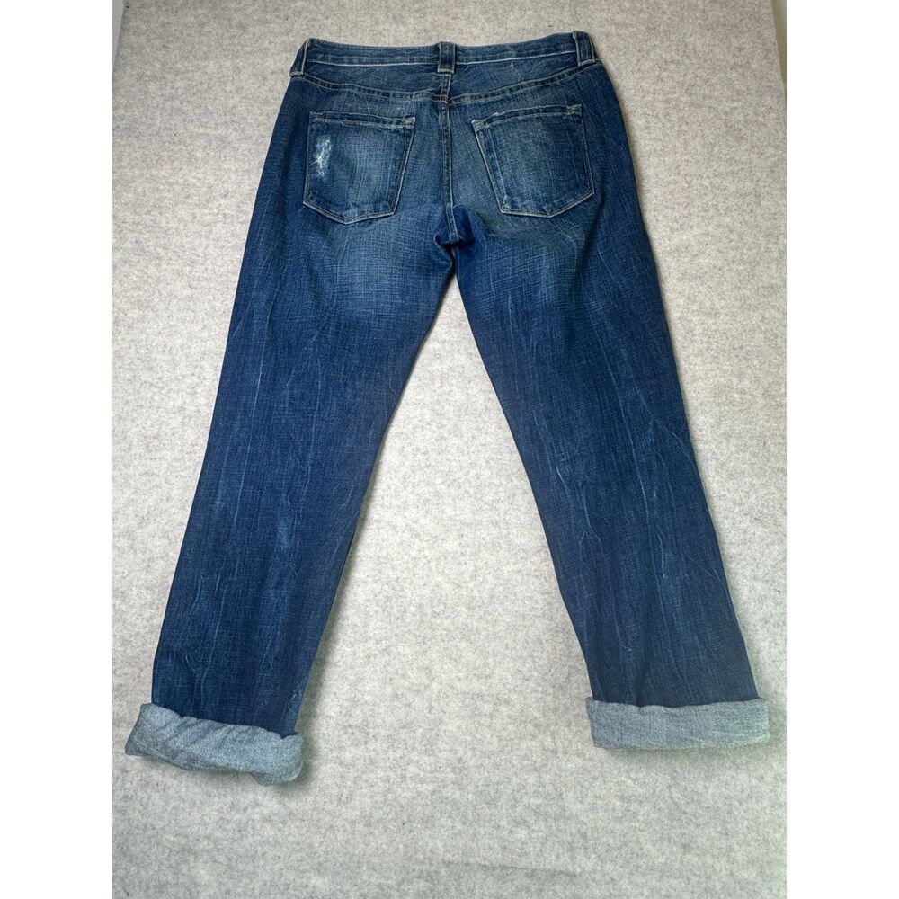 J.Crew Vintage Slim Jeans Womens 27 Distressed Dark Wash Denim Boyfriend Cotton - Picture 3 of 11